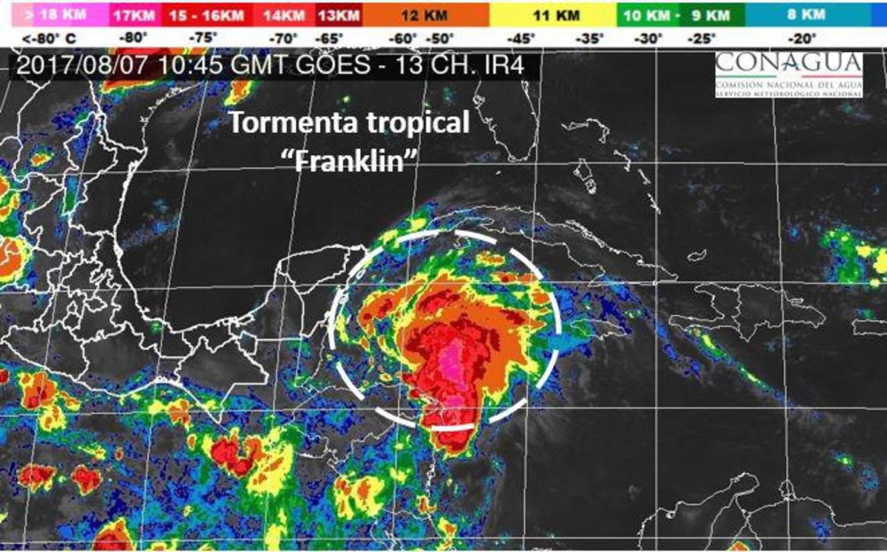 Se aproxima la tormenta tropical 'Franklin' a Quintana Roo