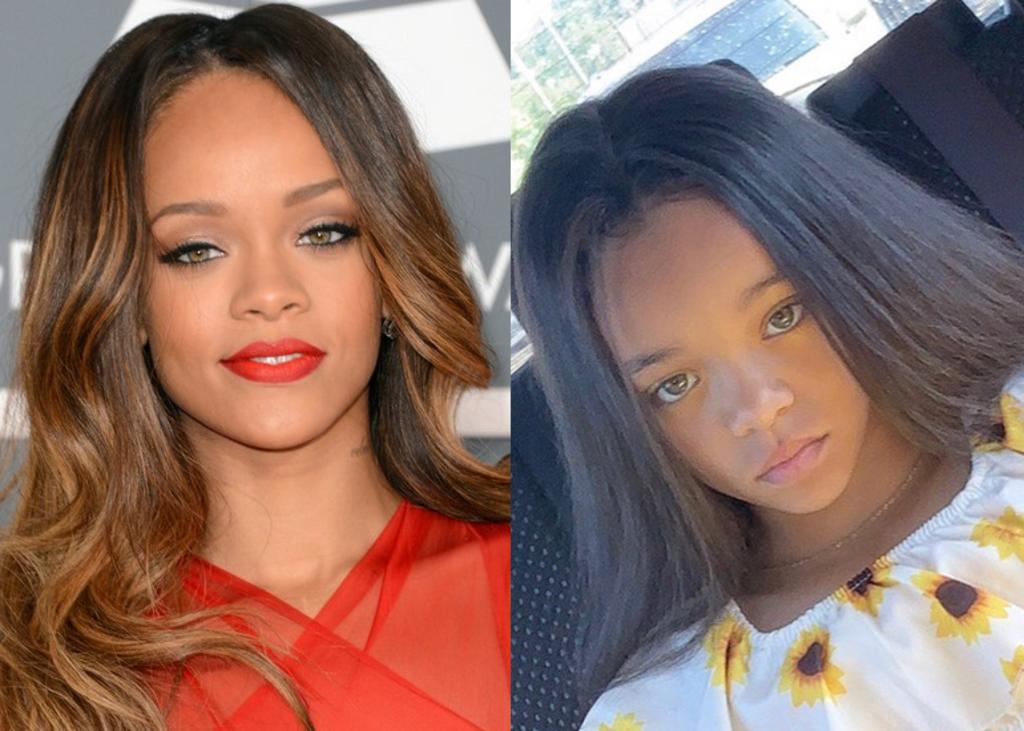 Rihanna encuentra a una niña idéntica a ella