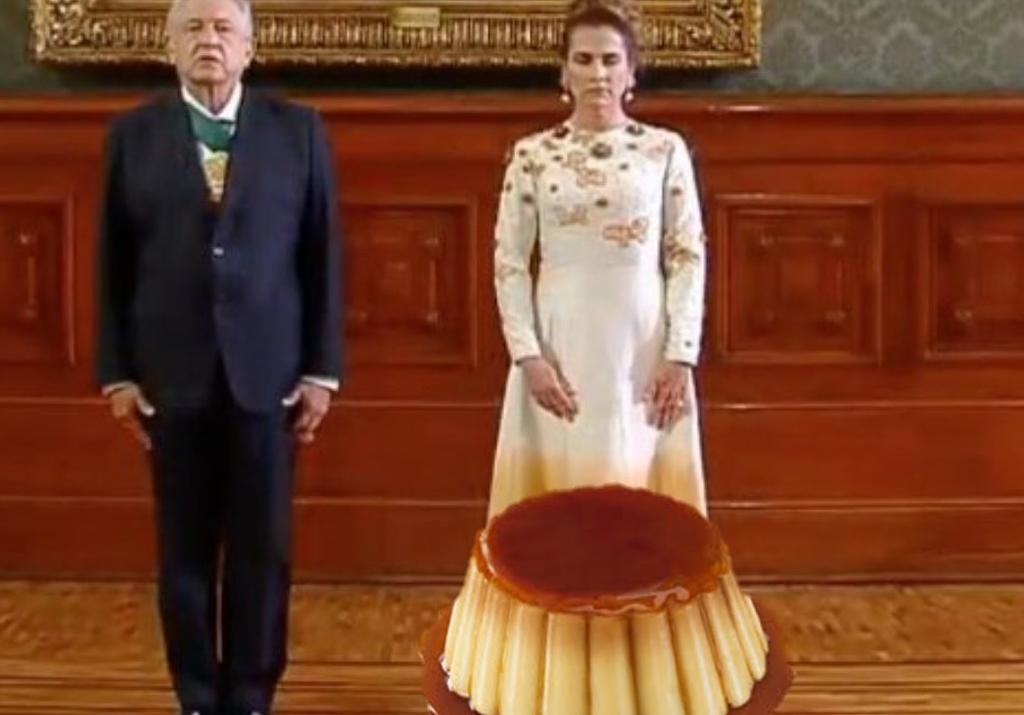 Vestido de chocoflan'; tunden a Gutiérrez Muller por su vestuario