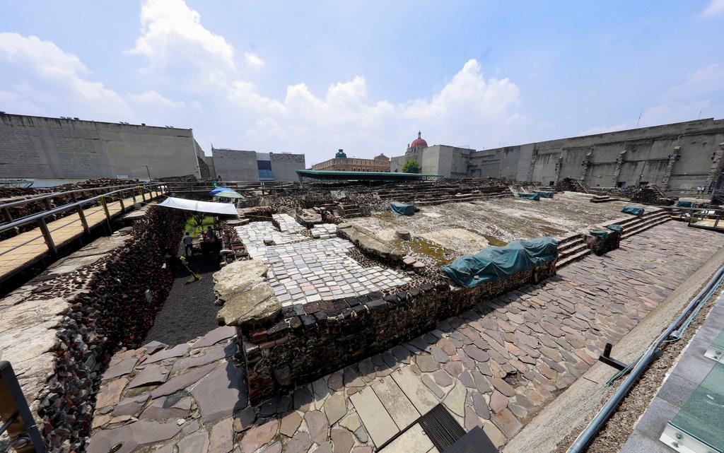 Templo Mayor de México sigue en reparación por daños que sufrió en tormenta