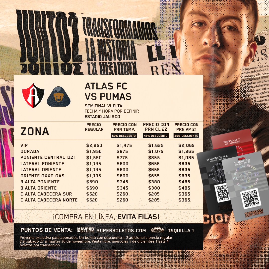 Esto cuestan los boletos para ver el regreso de Atlas a semifinales