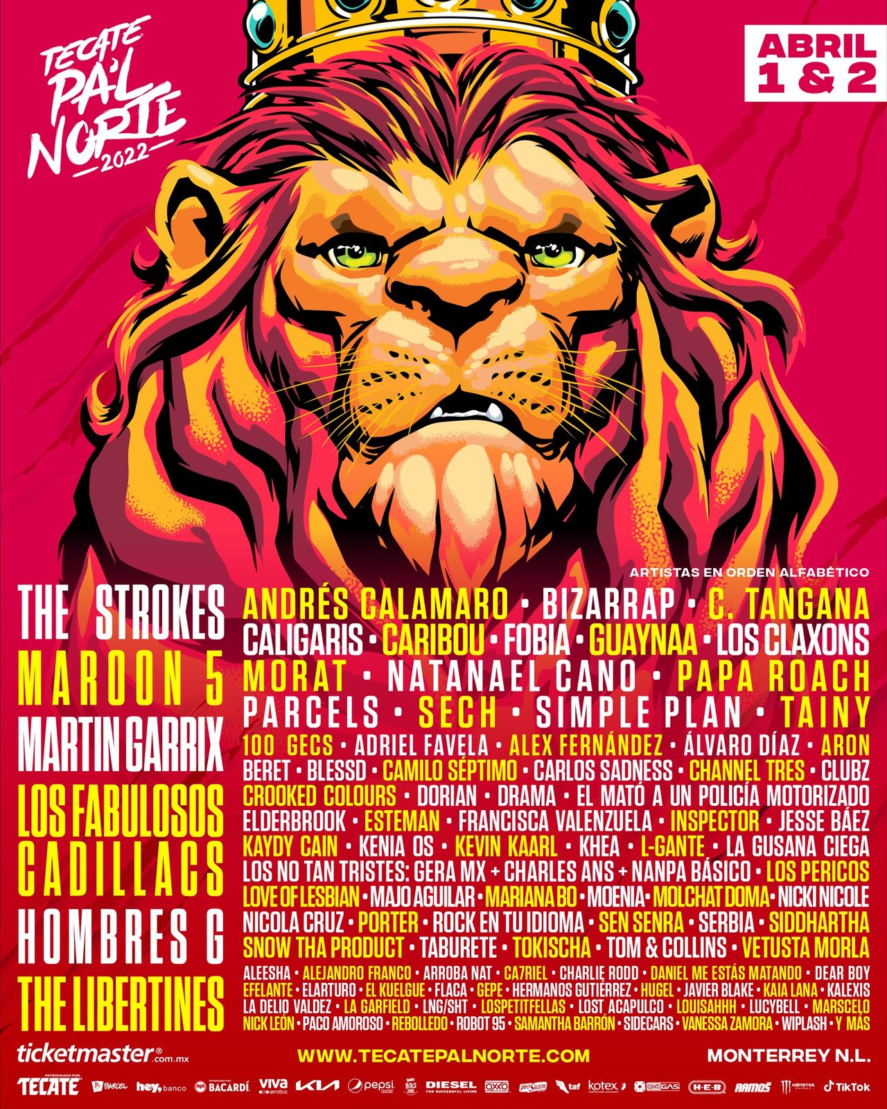 Revelan el lineup oficial del Festival PalNorte 2022