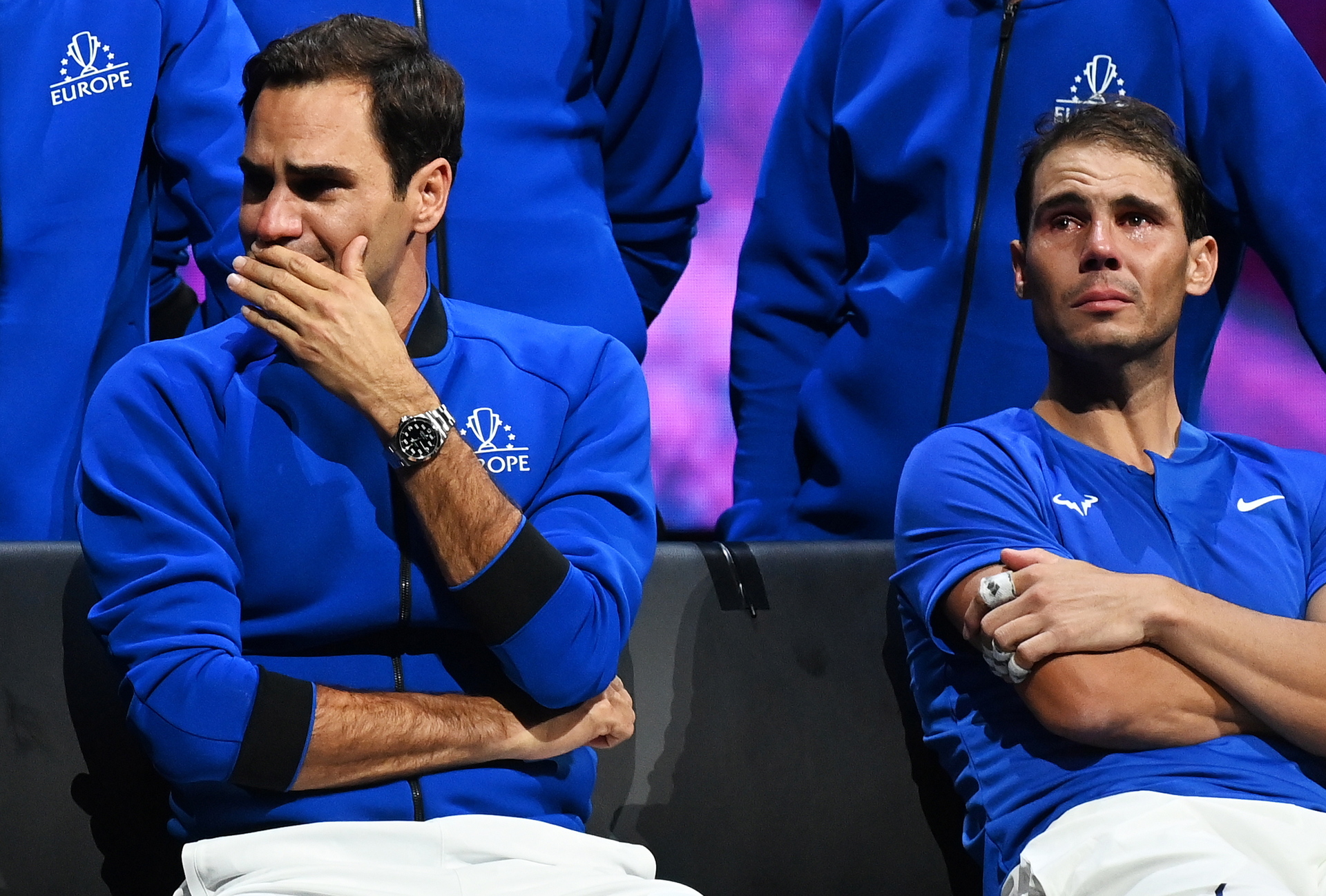 Roger Federer y Rafa Nadal, una rivalidad que finalizó entre lágrimas
