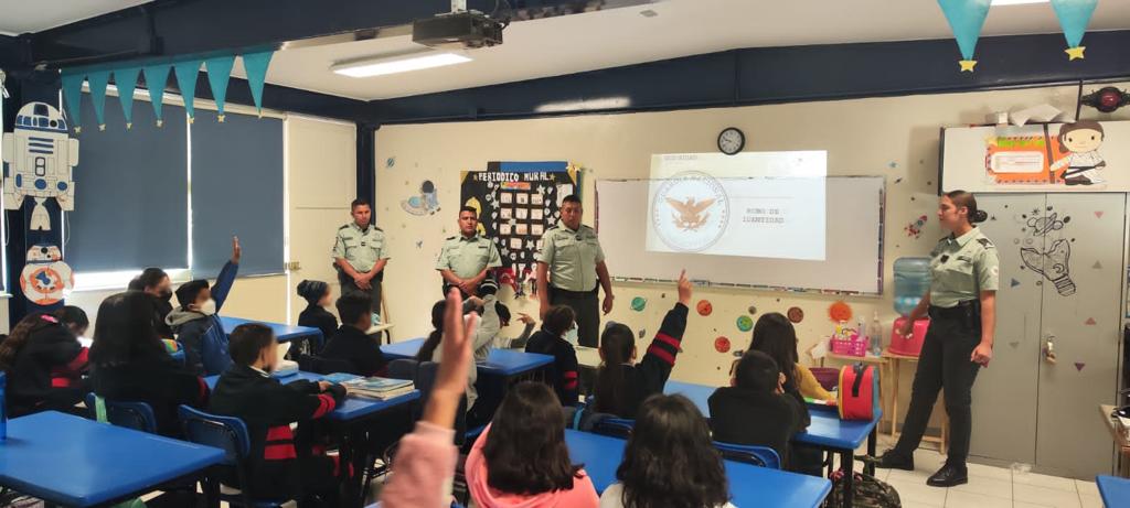 Guardia Nacional organiza jornadas de Cultura Vial en escuelas de Durango
