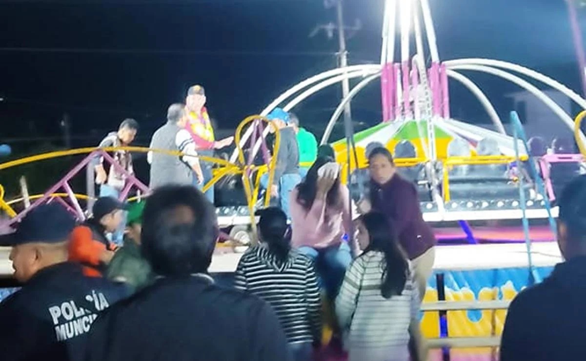 Adolescente cae de 5 metros de altura desde un juego mecánico