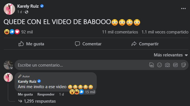 A mí me invitó': Karely Ruiz asegura que pudo haber participado en el video  explícito de Babo