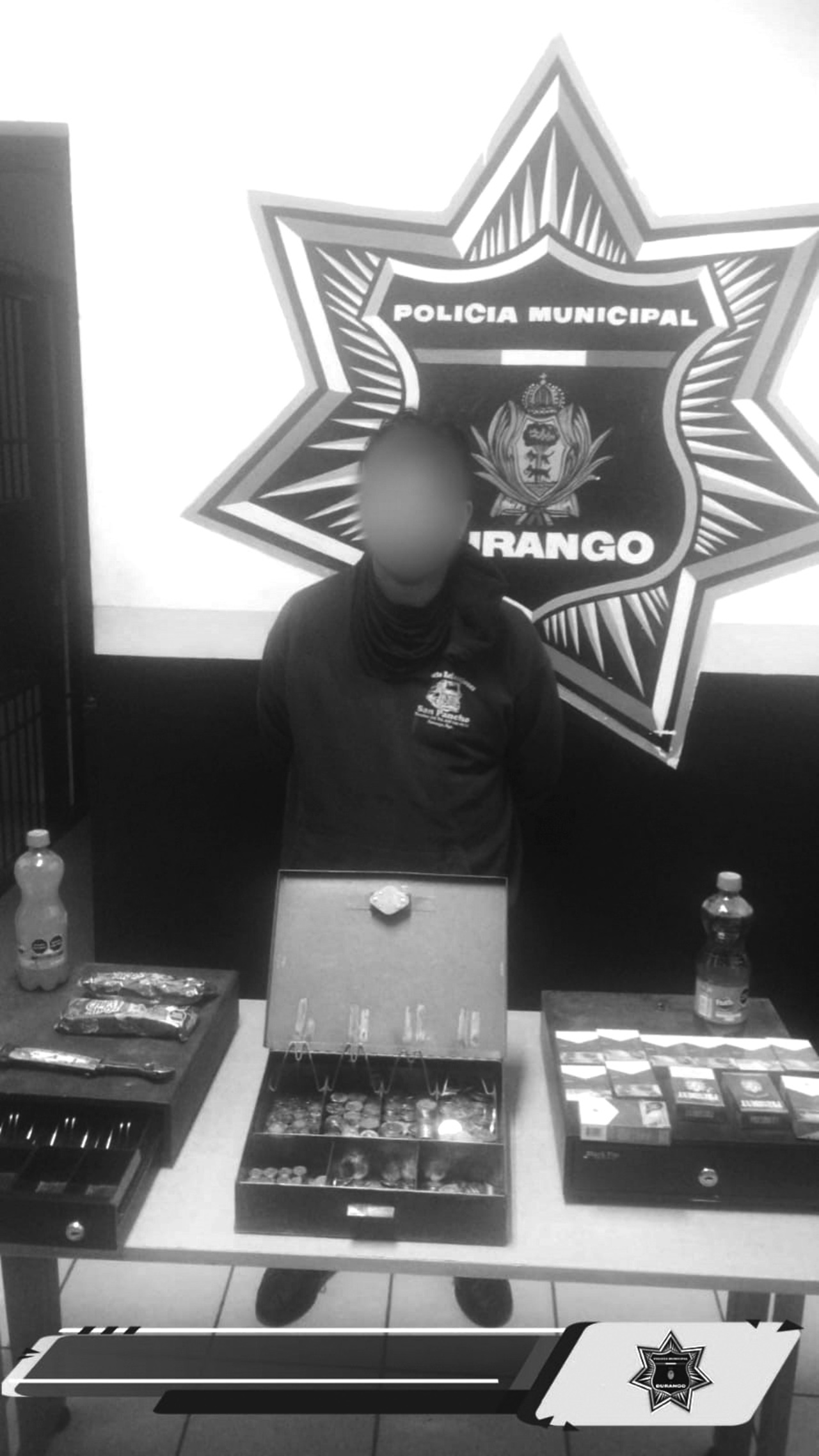 Asaltante fue detenido en la Zona Centro de Durango
