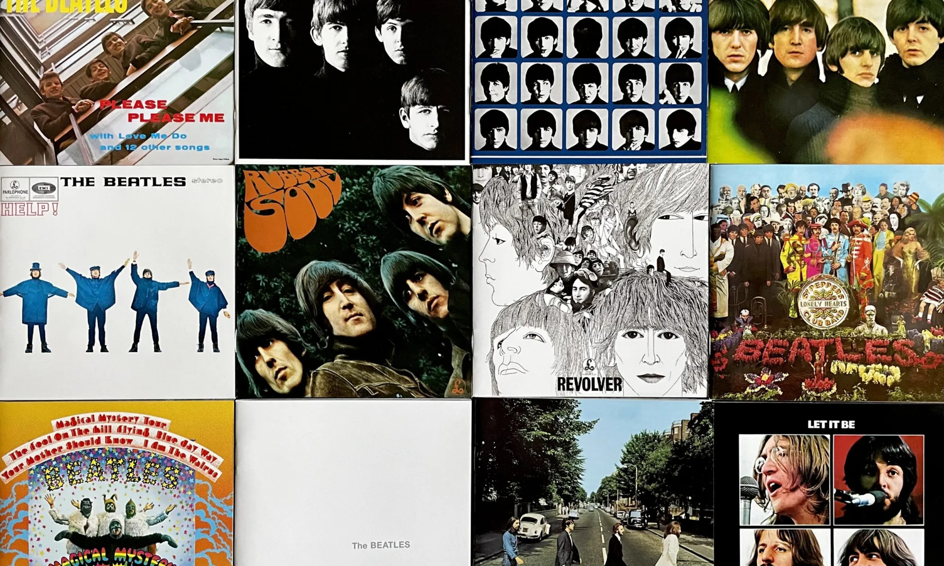 La discografía de The Beatles presenta, al completo, 12 álbumes de estudio.