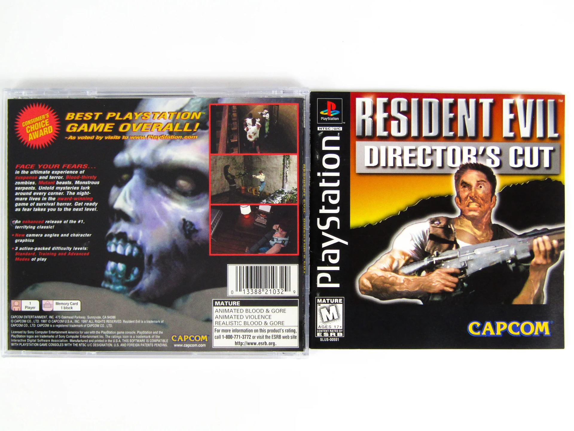 Así lucía la caja original de Resident Evil para PlayStation 1, el cual contó con diferentes versiones y ports, siendo el más destacado aquel lanzado para la Nintendo DS.