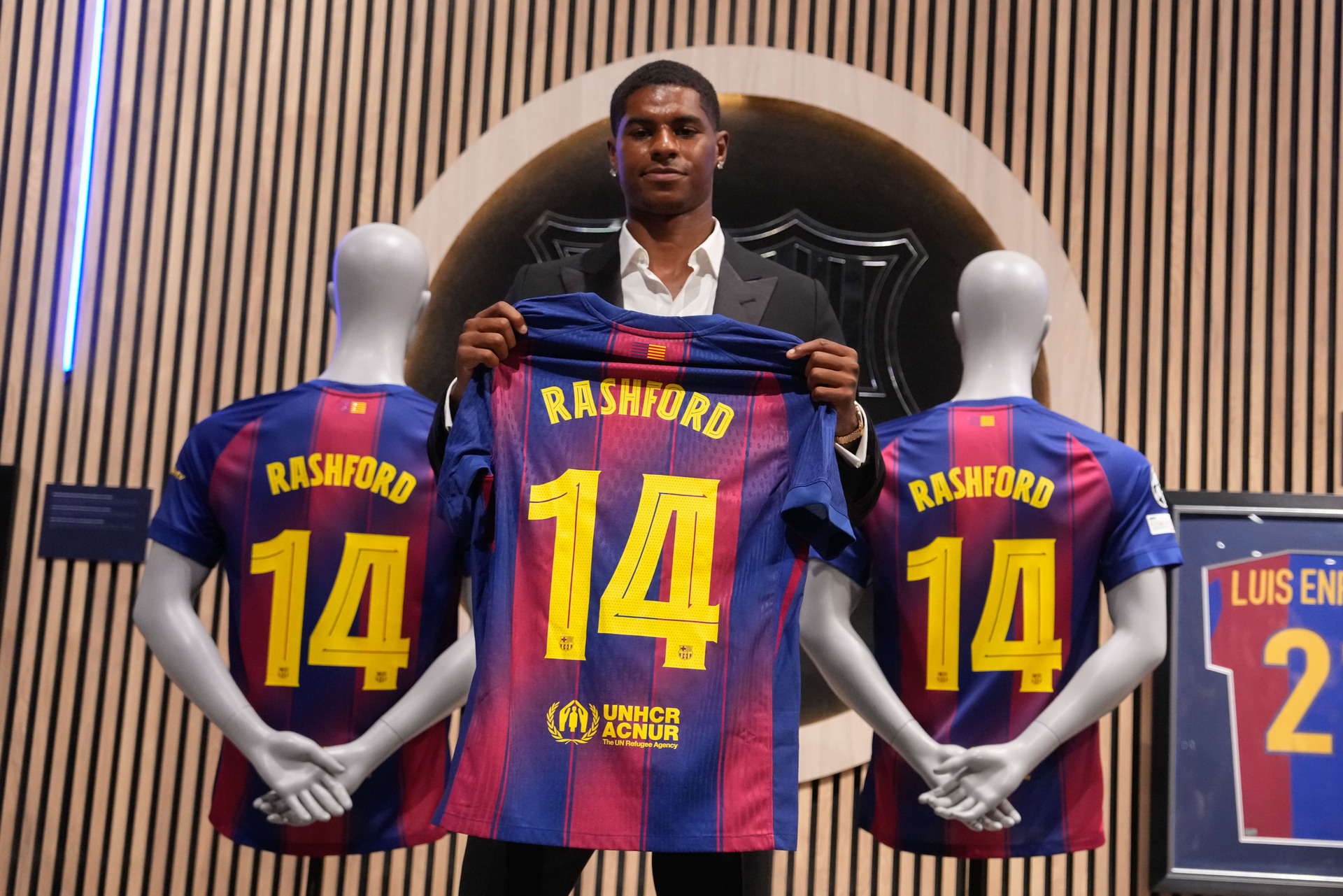 Así fue presentado el dorsal 14 que usará Marcus Rashford en el FC Barcelona.