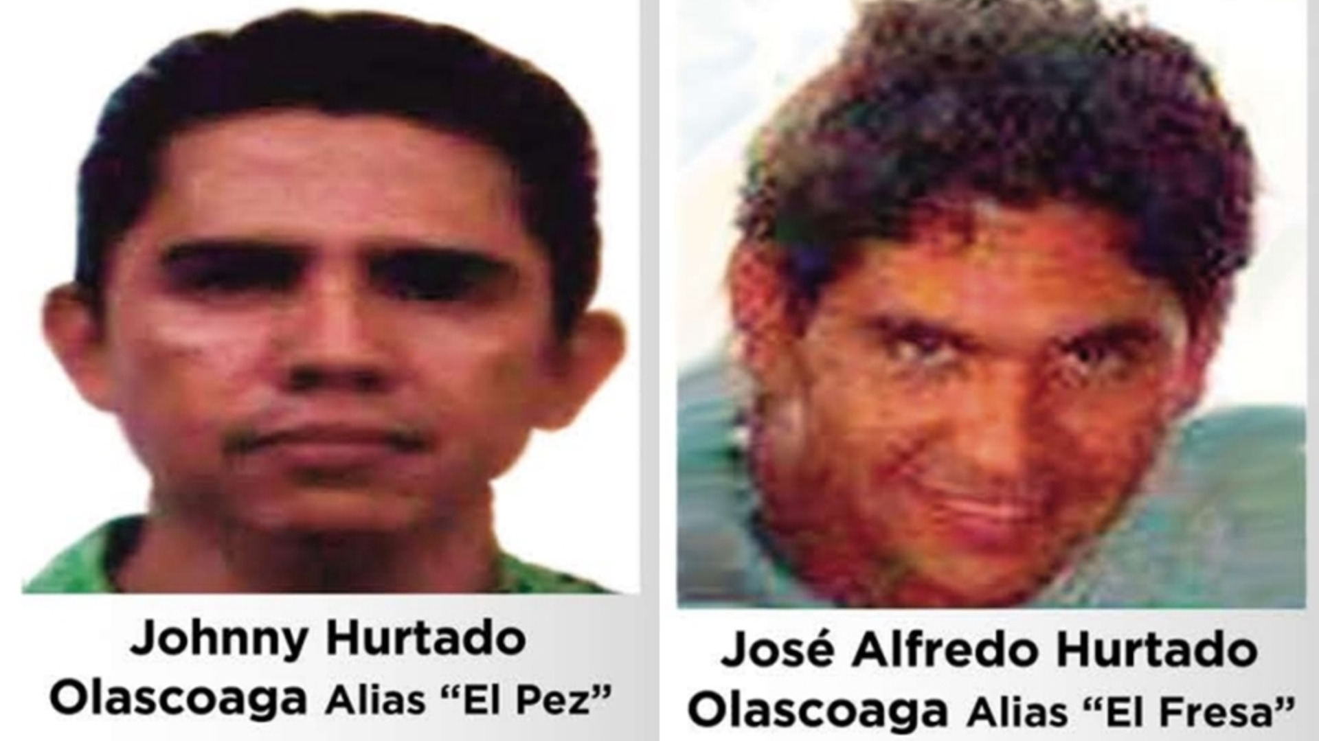 Johnny y José Alfredo Hurtado Olascoaga, 'El Pez' y 'El Fresa'.