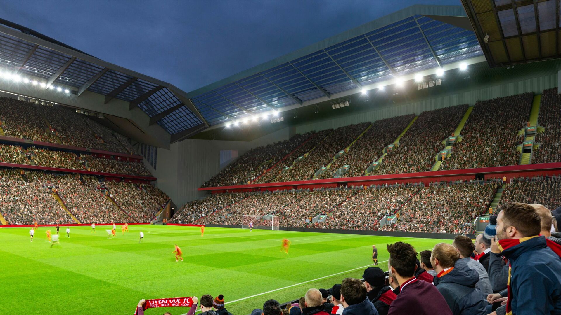 Anfield Road, casa del Liverpool FC, será el escenario que de regreso a la Premier League de Inglaterra.