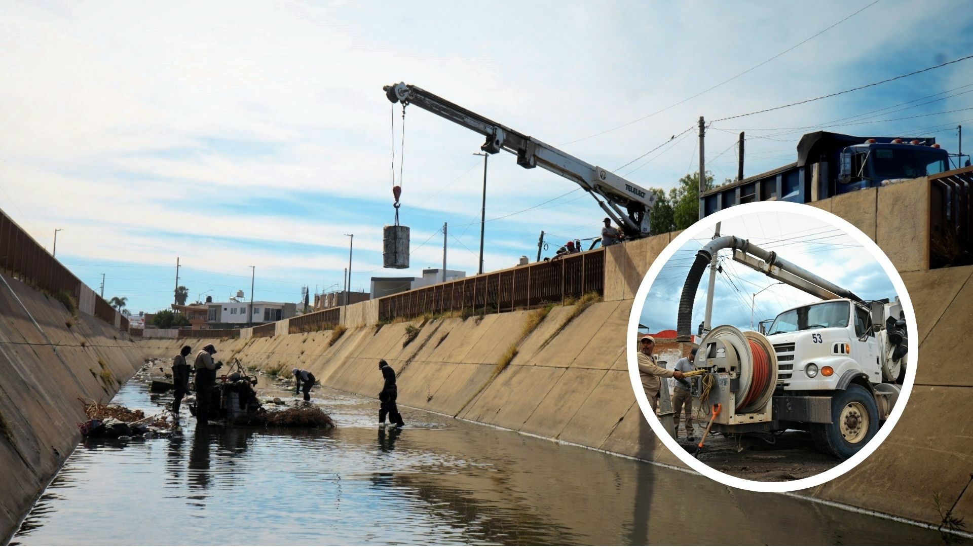 Realizan labores de desazolve y limpieza en desagües urbanos y ...