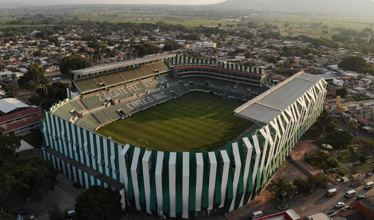 El Estadio Agustín Coruco Díaz, ubicado en Zacatepec, Morelos, es la actual casa del Atlante.