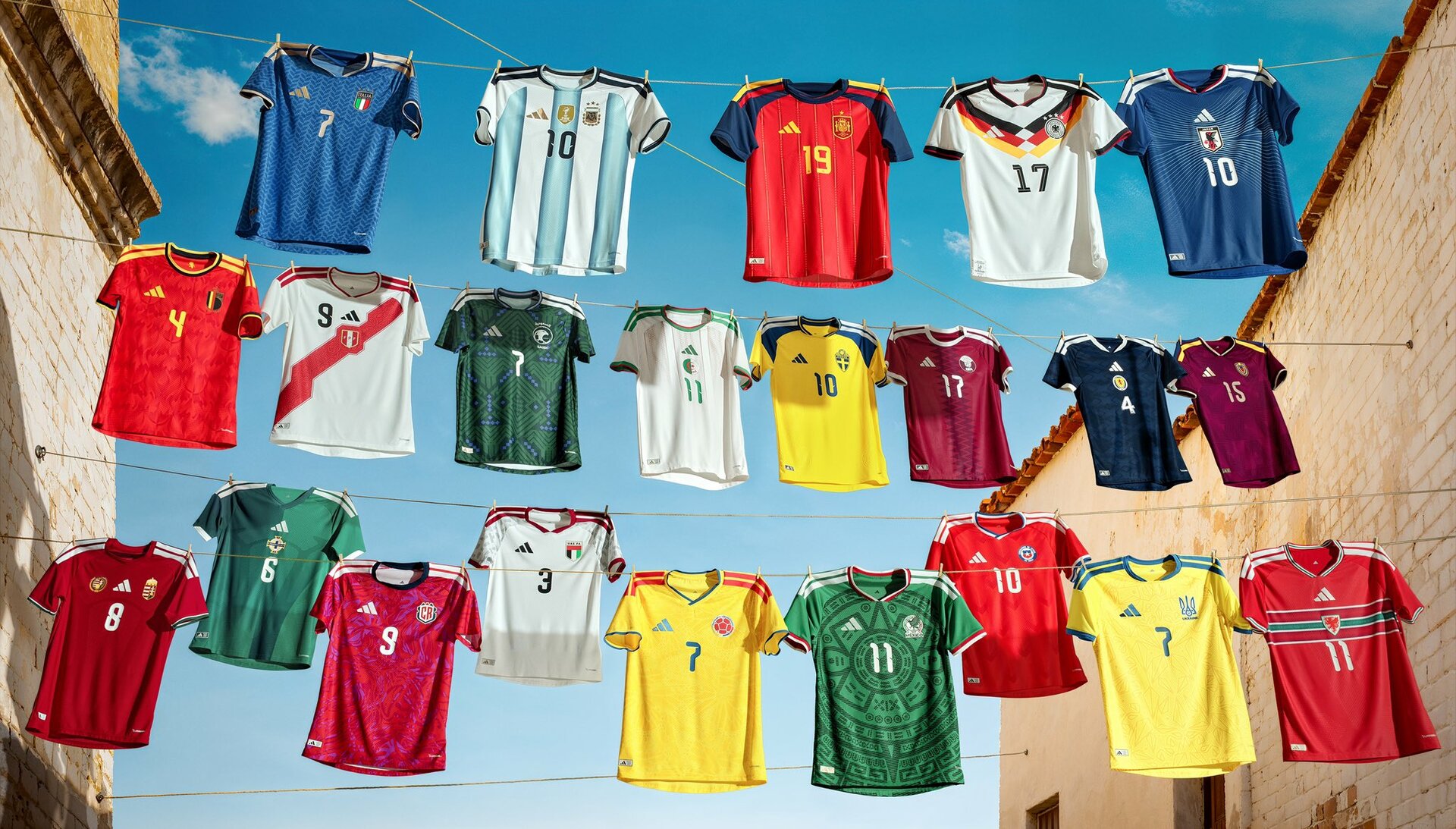 De cara a la próxima justa mundialista, Adidas no solo presentó la nueva casaca tricolor, sino la del resto de selecciones que estarán presentes.