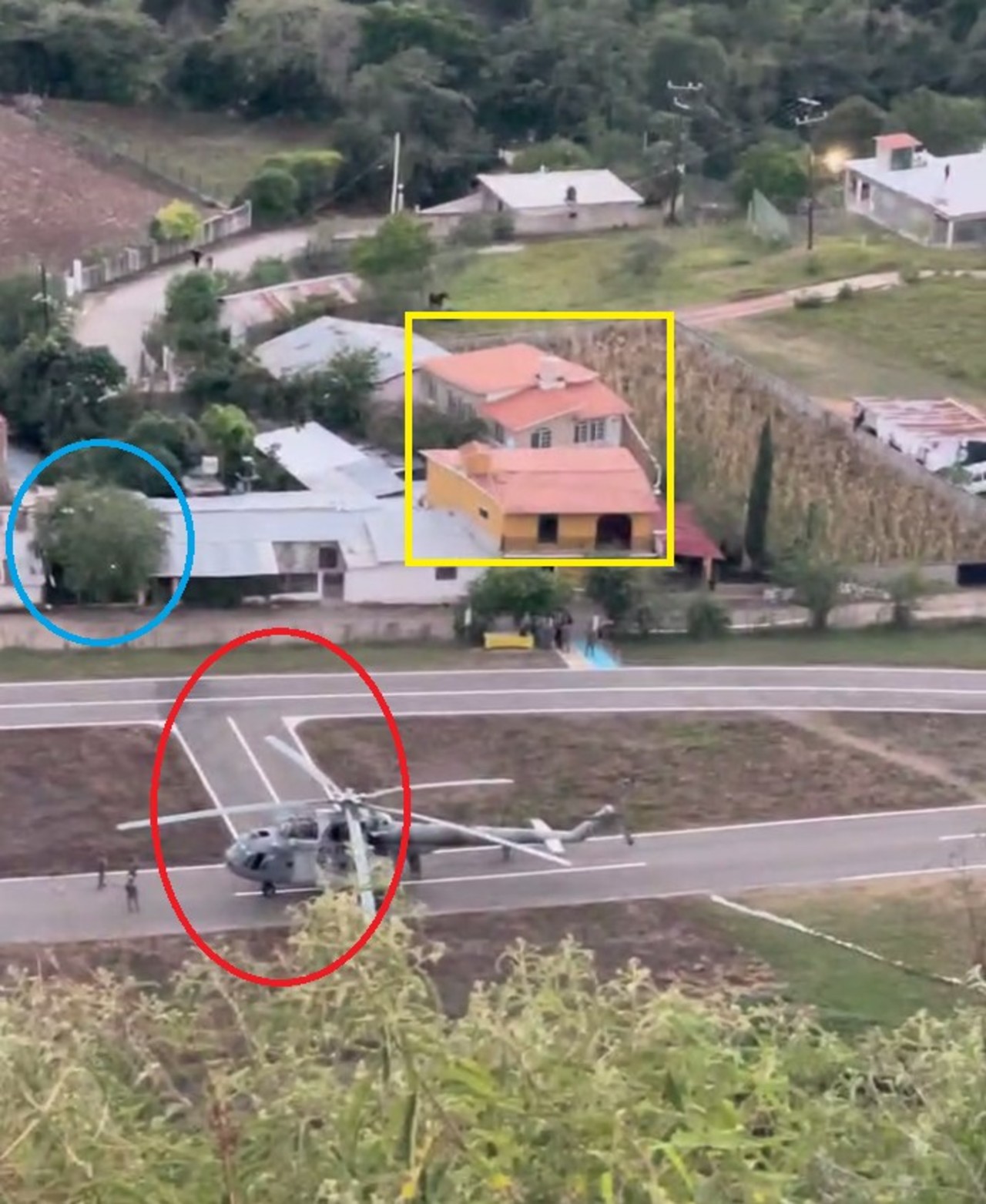 Cobertura. Los elementos de las fuerzas armadas también recorrieron a pie la zona.
