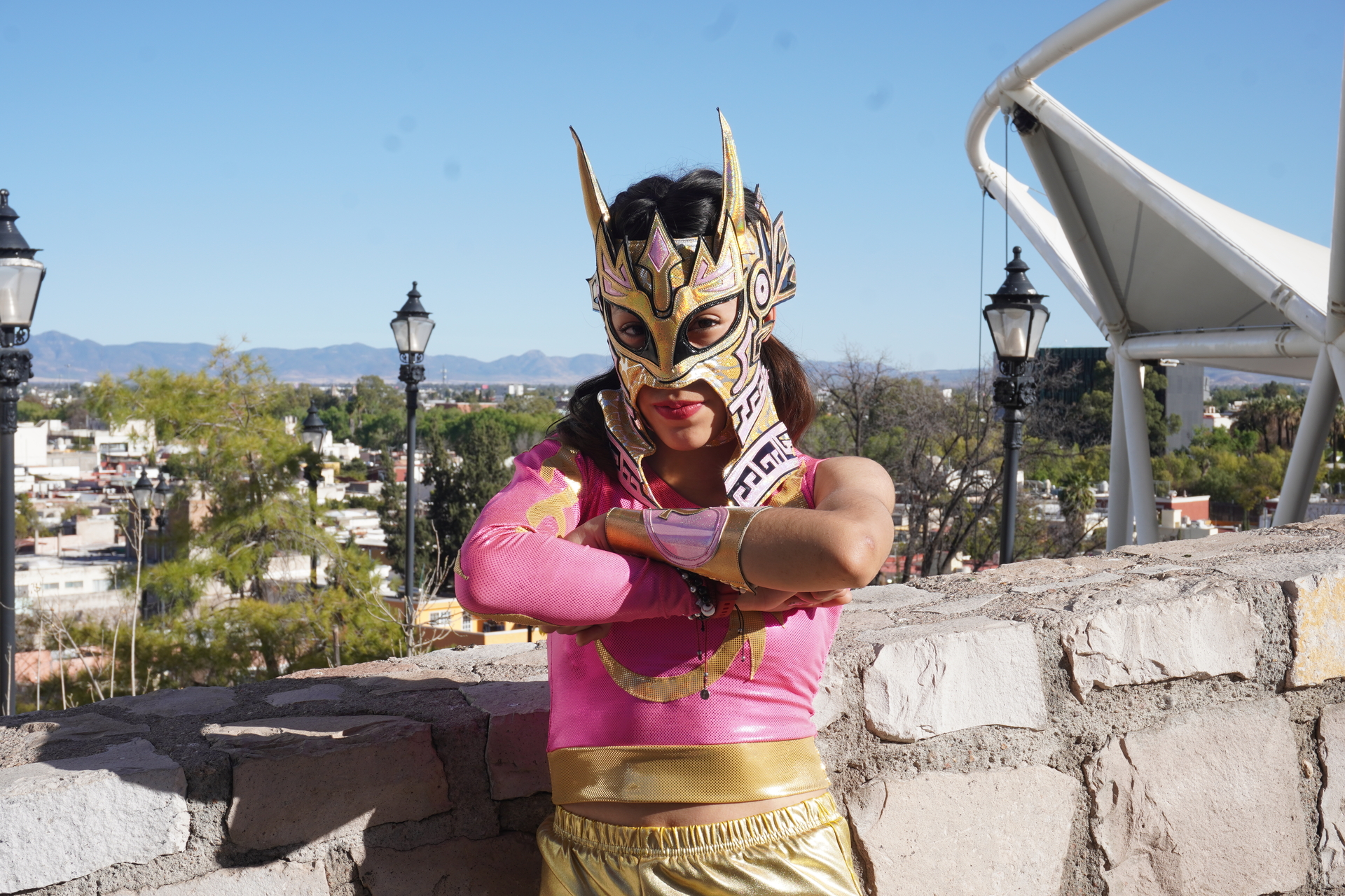 Su interés por el ring nació al ver en vivo a Lady Shani, momento en el que pensó: “Desde que la vi luchar pensé: ‘quiero ser como ella’.” Foto: Ricardo Hernandez / El Siglo de Durango