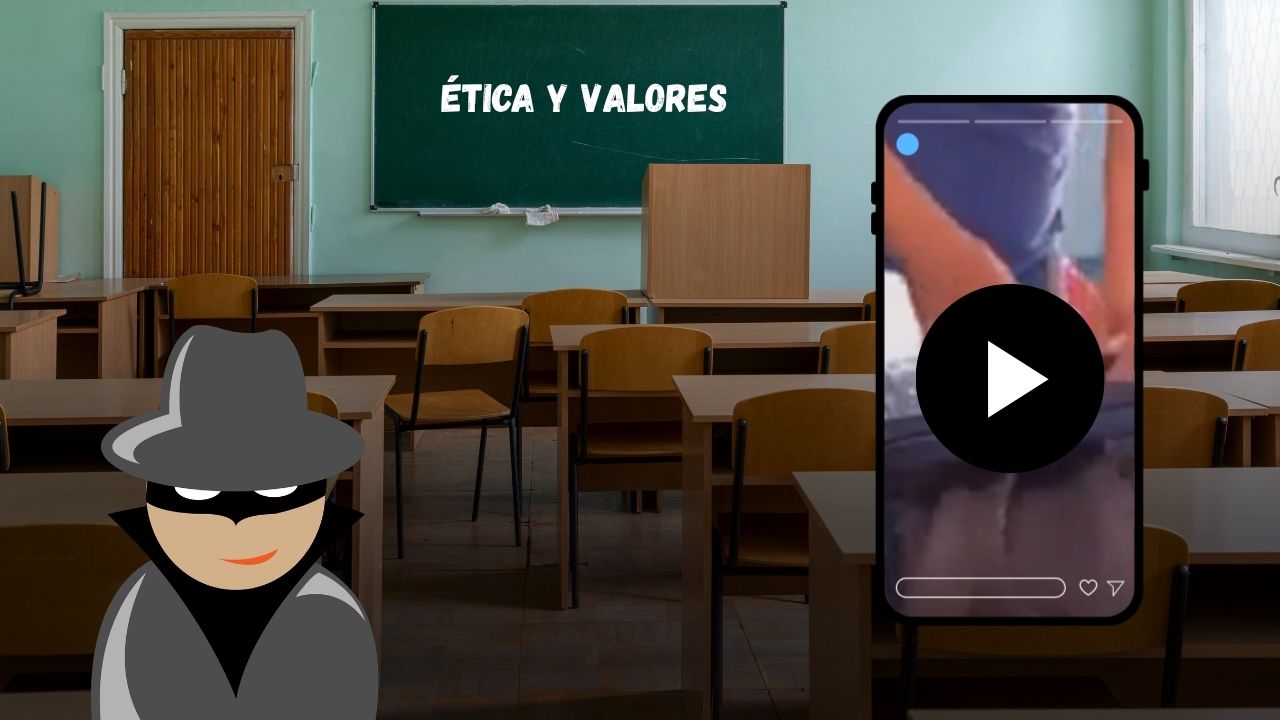 Tras sufrir robos, estudiantes esconden cámara y captan a profesor de Ética revisando sus mochilas