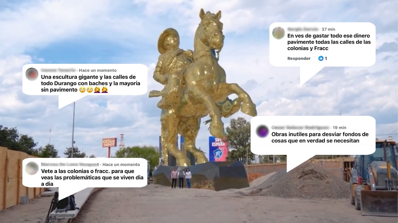 'Obras inútiles': llueven críticas por avances del nuevo monumento a Francisco Villa en Durango