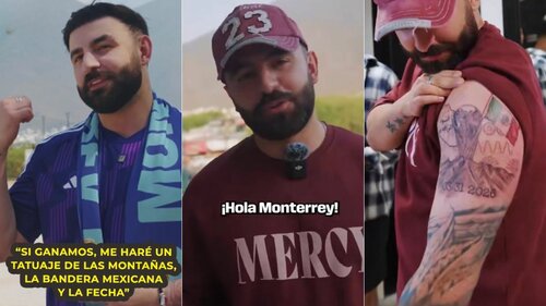¡Lo cumplió!, aficionado de Irak se tatúa la bandera de México y el Cerro de la Silla | VIDEO