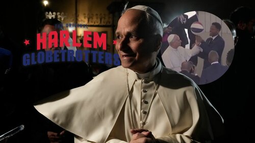 ¡A lo Jordan! El Papa León XIV estuvo con el equipo de Harlem Globetrotters | VIDEO