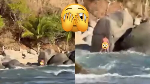Captan a pareja teniendo intimidad en playa de México